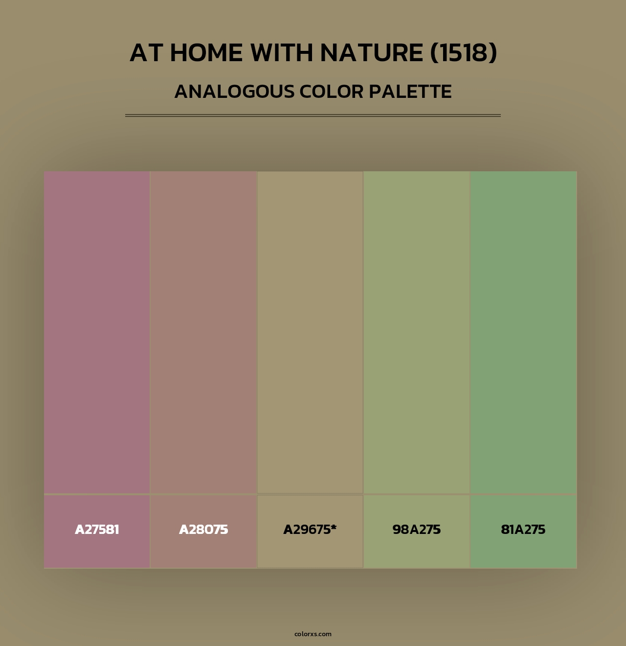 At Home with Nature (1518) - Analogous Color Palette
