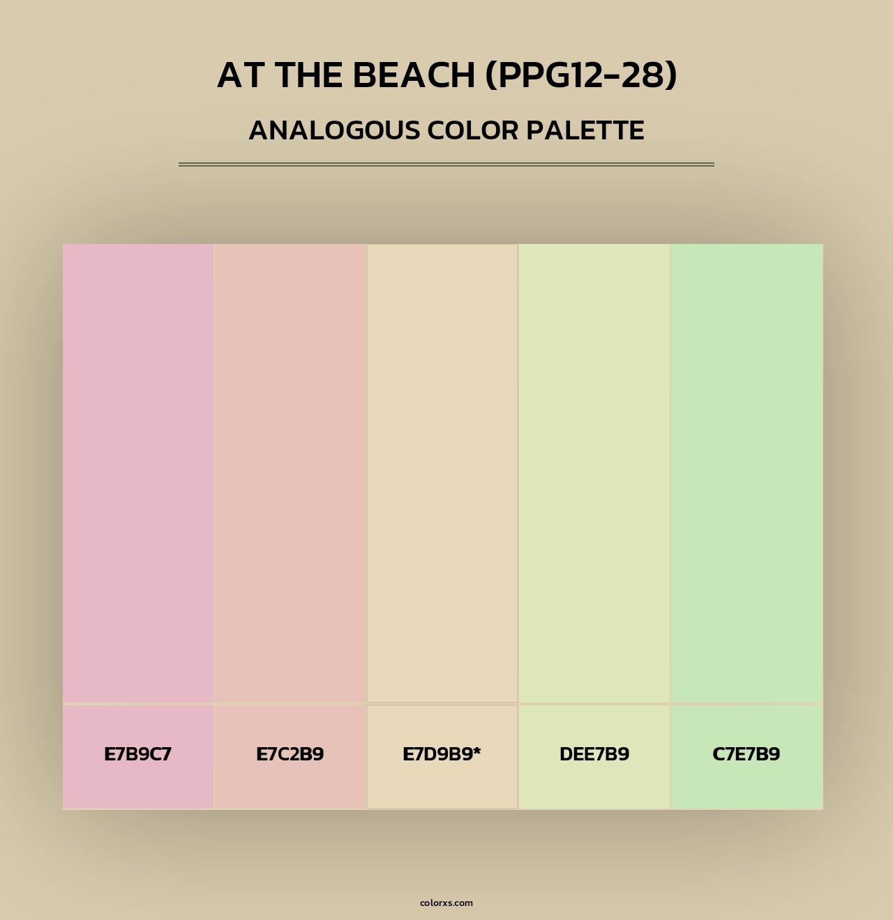 At The Beach (PPG12-28) - Analogous Color Palette