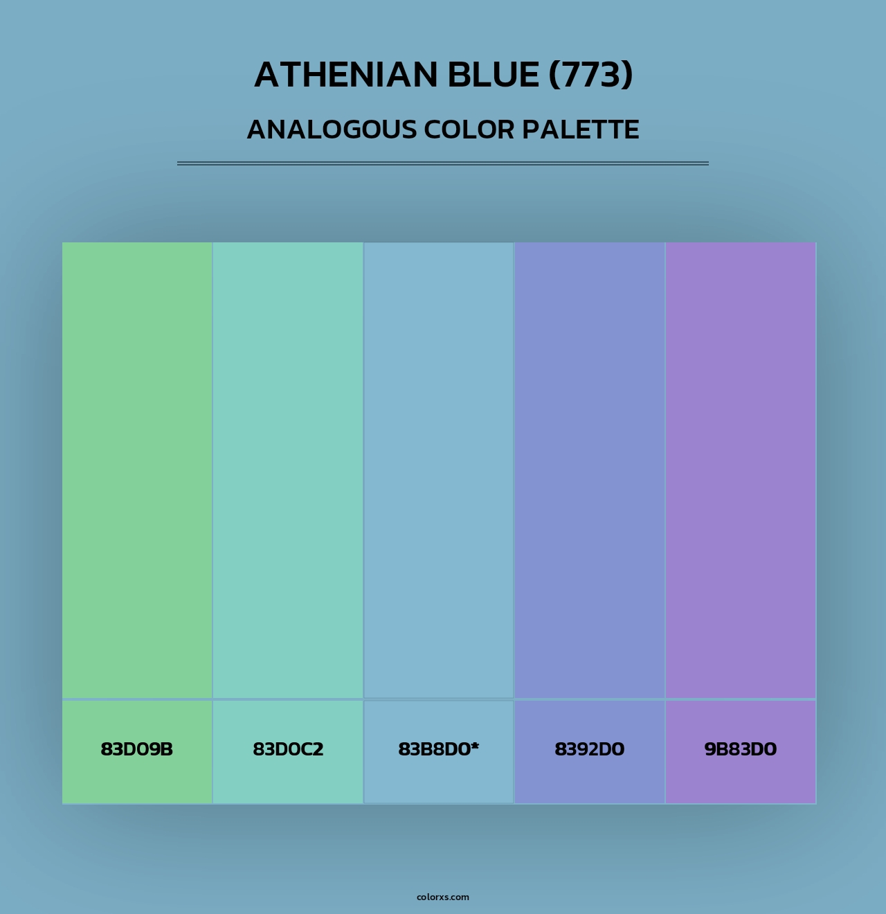 Athenian Blue (773) - Analogous Color Palette