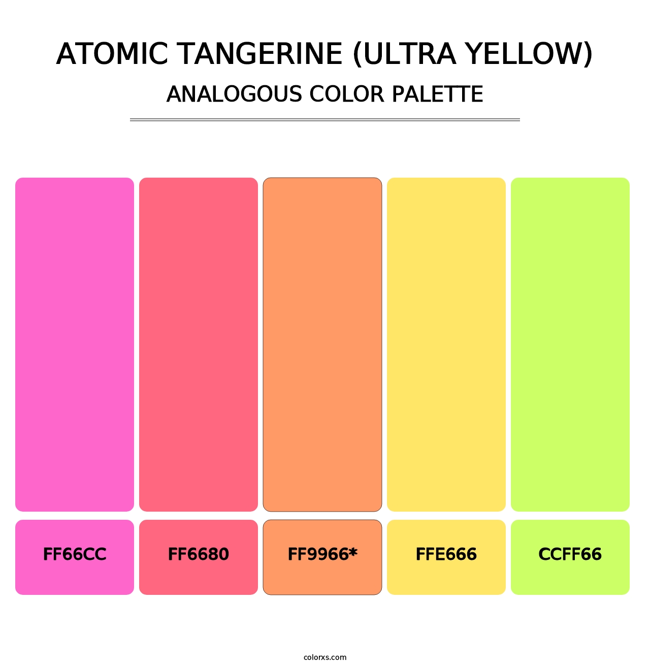 Atomic Tangerine (Ultra Yellow) - Analogous Color Palette