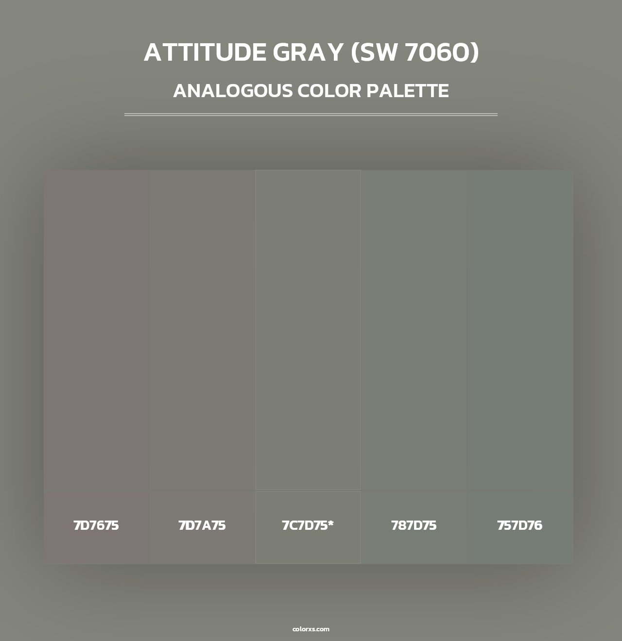 Attitude Gray (SW 7060) - Analogous Color Palette