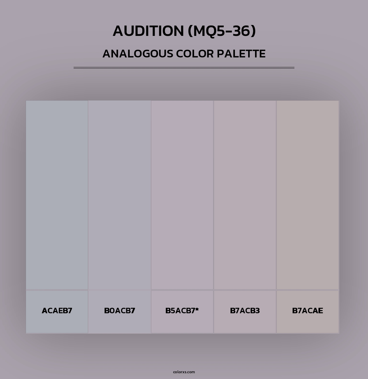 Audition (MQ5-36) - Analogous Color Palette