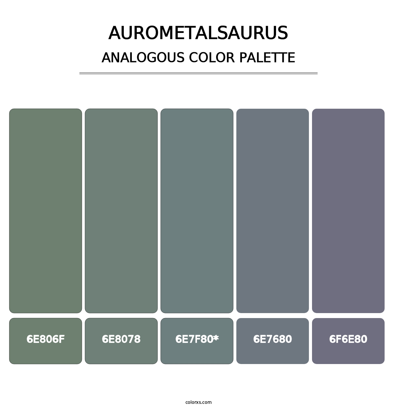 AuroMetalSaurus - Analogous Color Palette