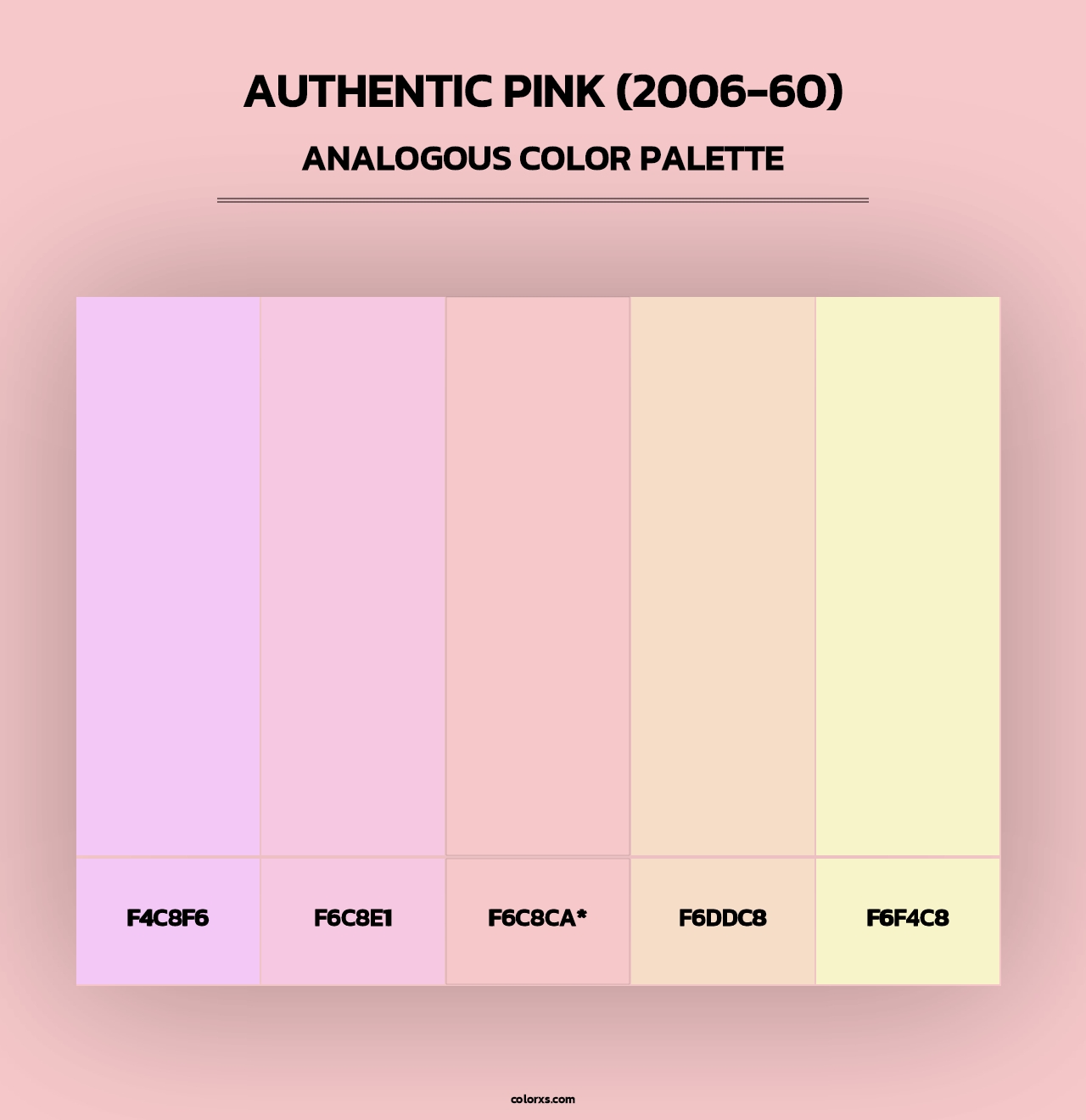 Authentic Pink (2006-60) - Analogous Color Palette