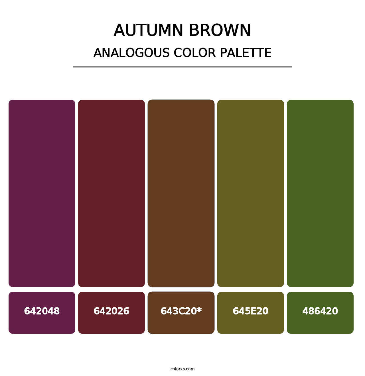 Autumn Brown - Analogous Color Palette