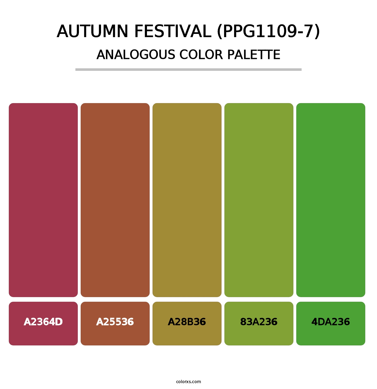 Autumn Festival (PPG1109-7) - Analogous Color Palette