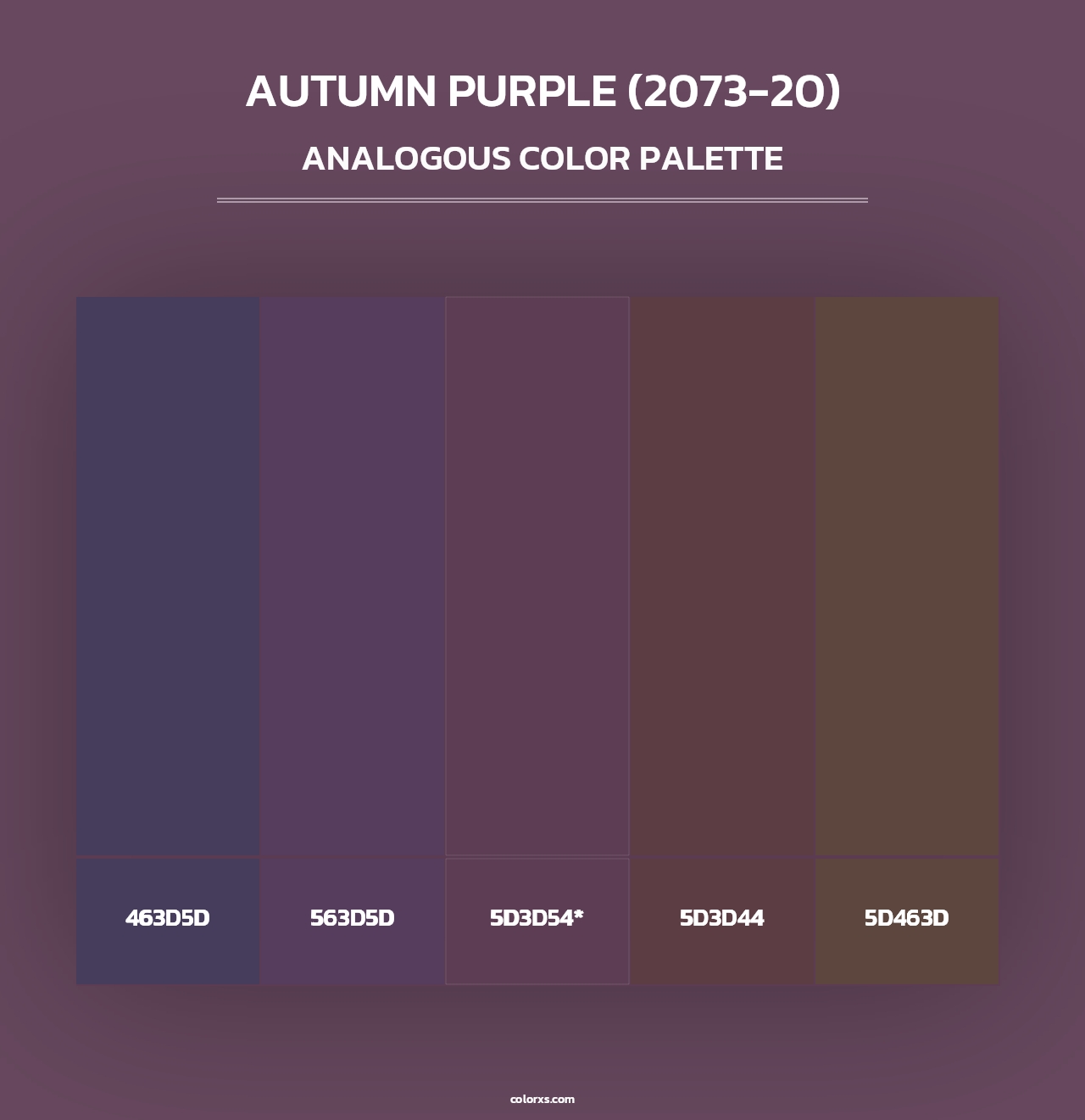 Autumn Purple (2073-20) - Analogous Color Palette