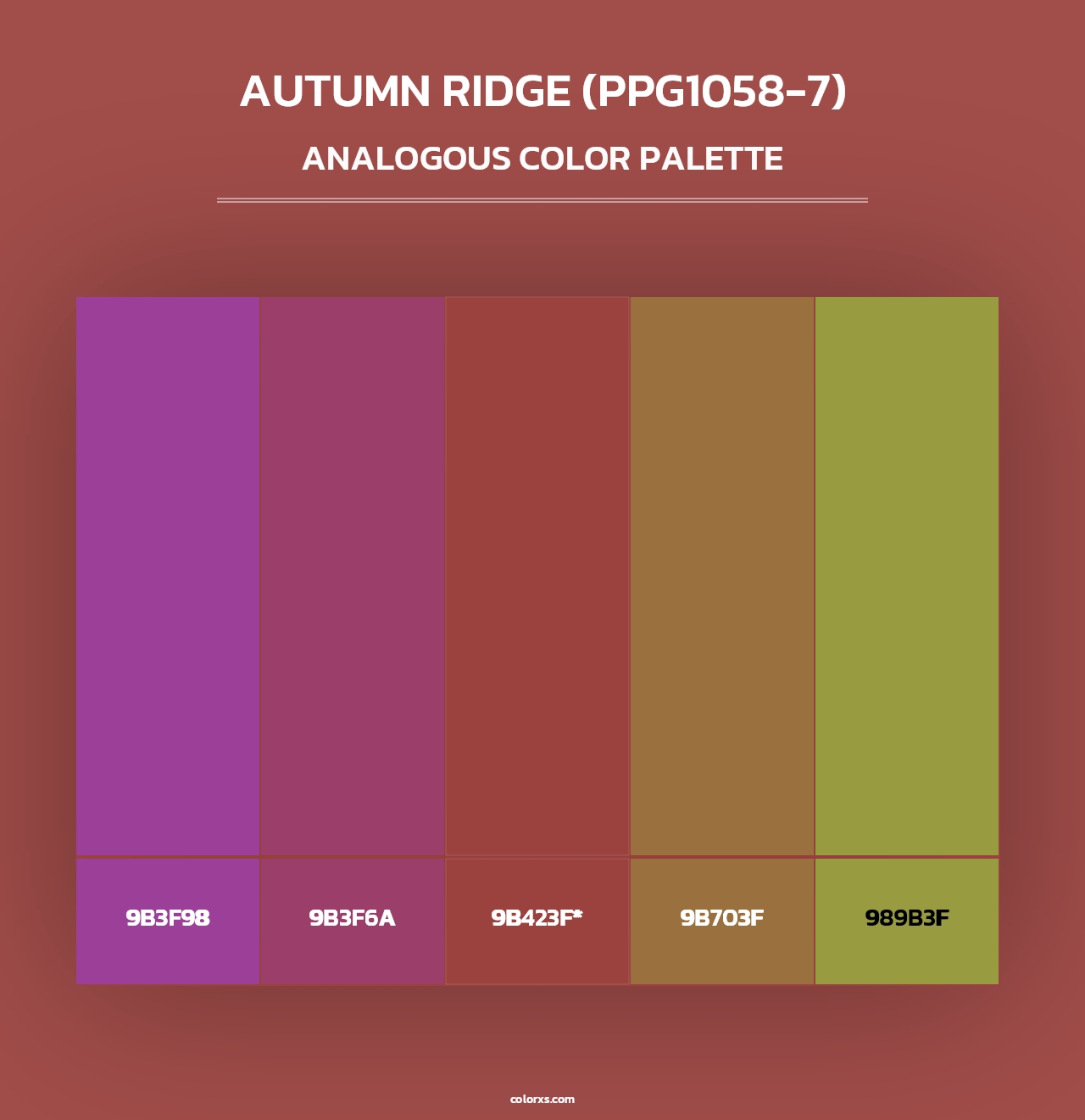 Autumn Ridge (PPG1058-7) - Analogous Color Palette