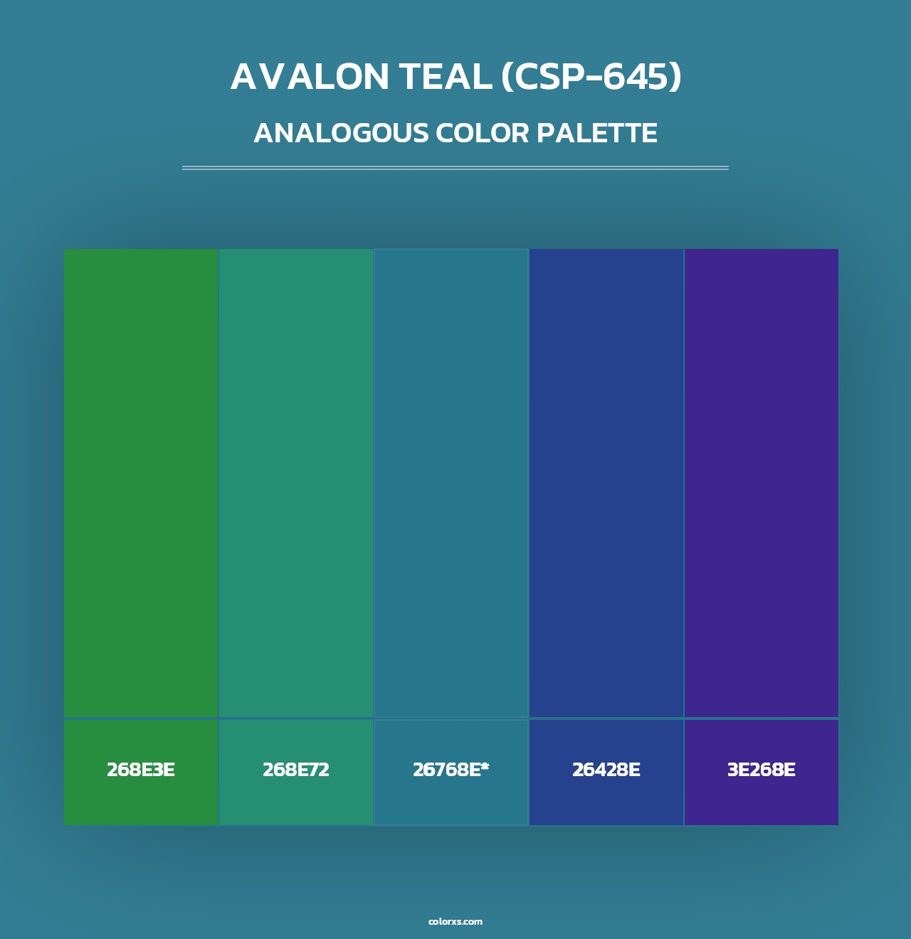 Avalon Teal (CSP-645) - Analogous Color Palette