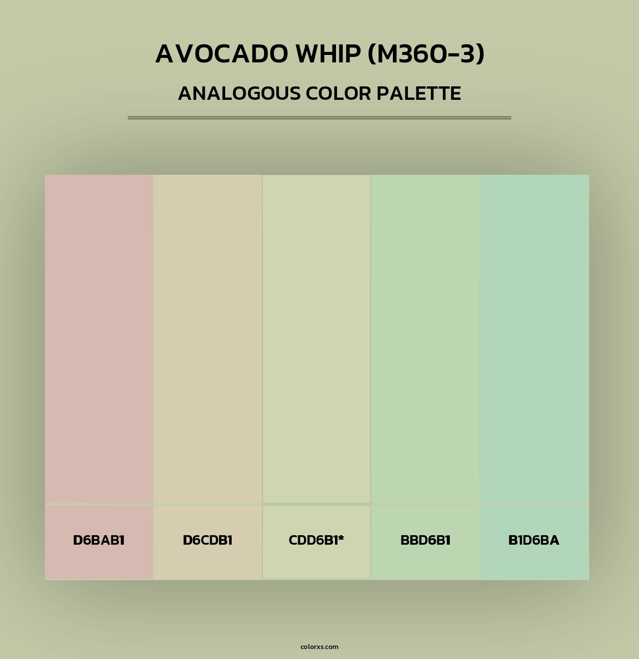 Avocado Whip (M360-3) - Analogous Color Palette