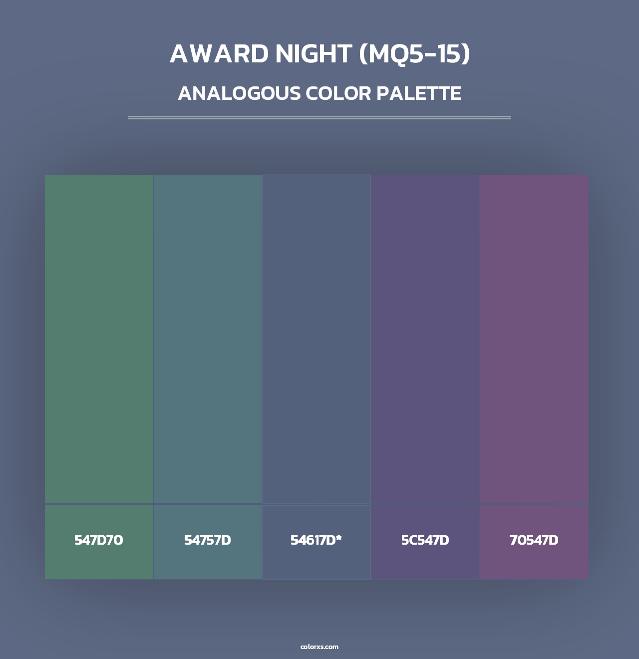 Award Night (MQ5-15) - Analogous Color Palette