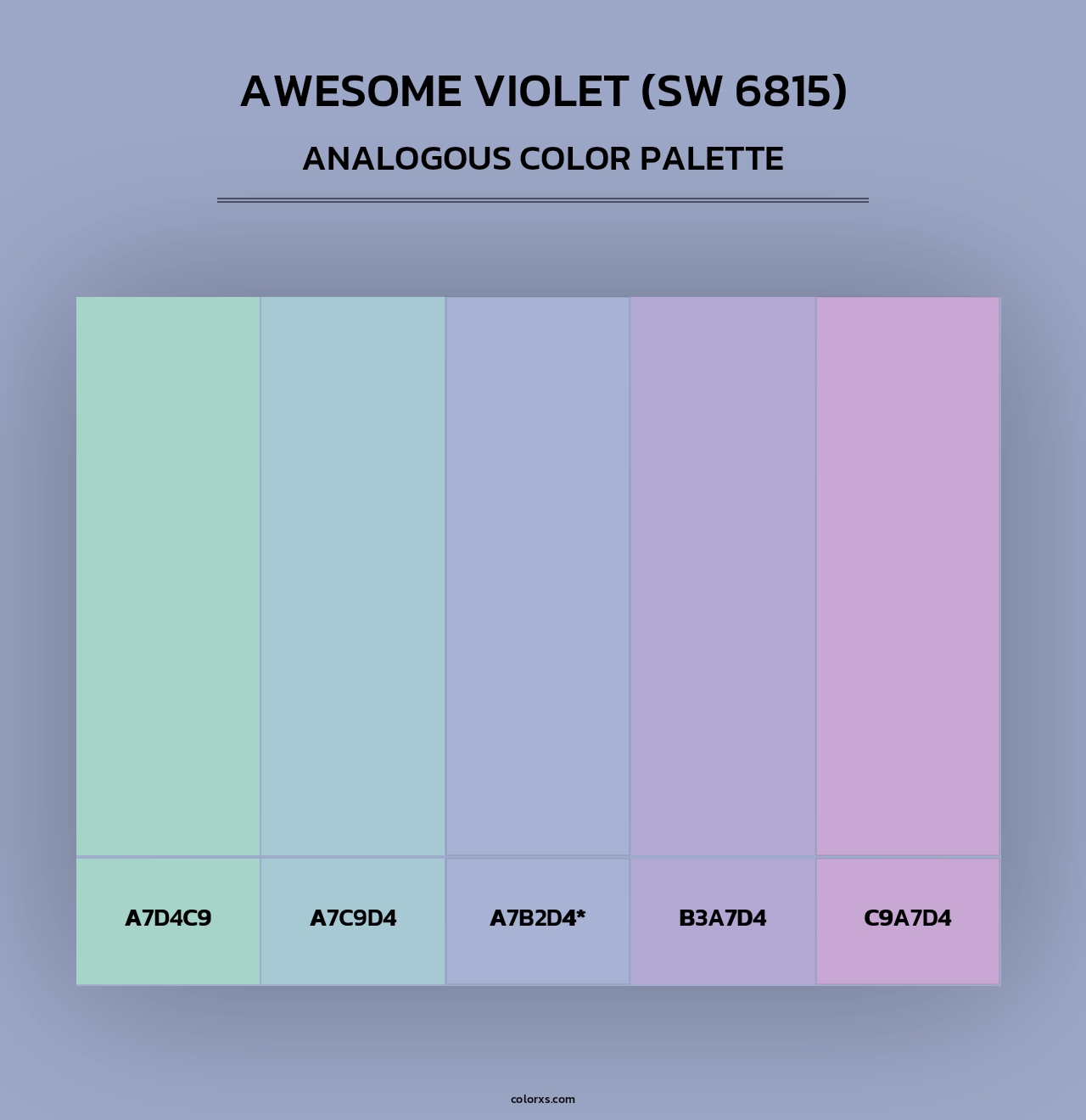Awesome Violet (SW 6815) - Analogous Color Palette
