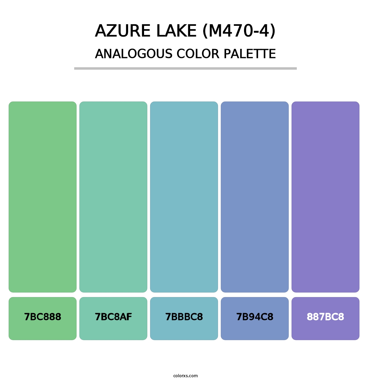 Azure Lake (M470-4) - Analogous Color Palette