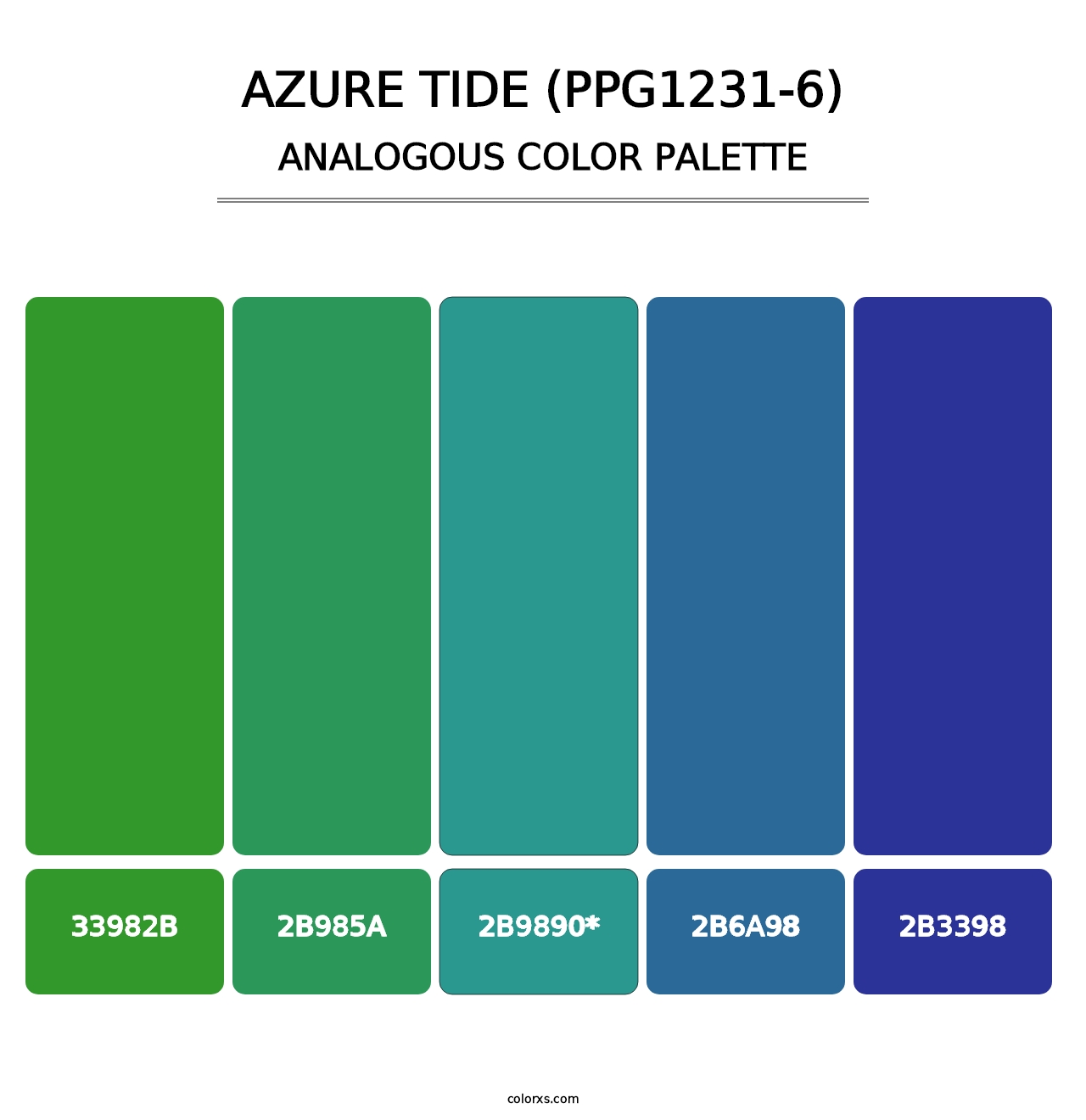 Azure Tide (PPG1231-6) - Analogous Color Palette