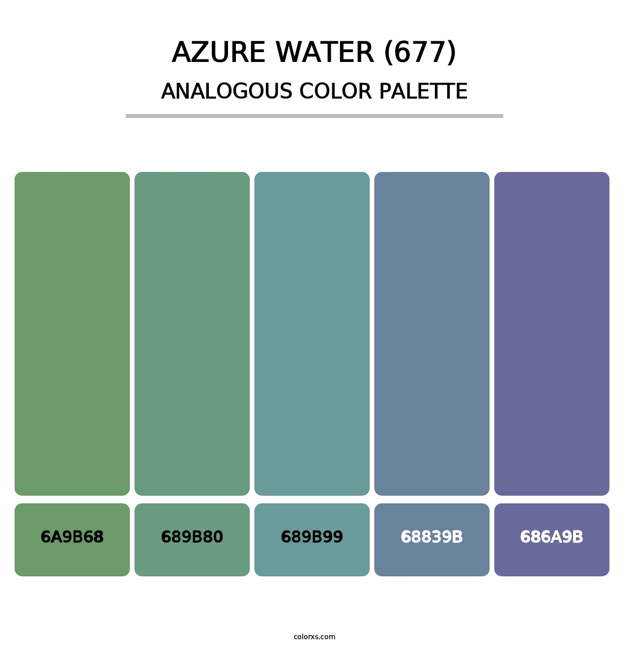 Azure Water (677) - Analogous Color Palette