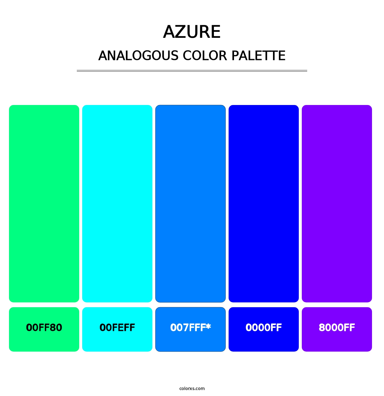 Azure - Analogous Color Palette