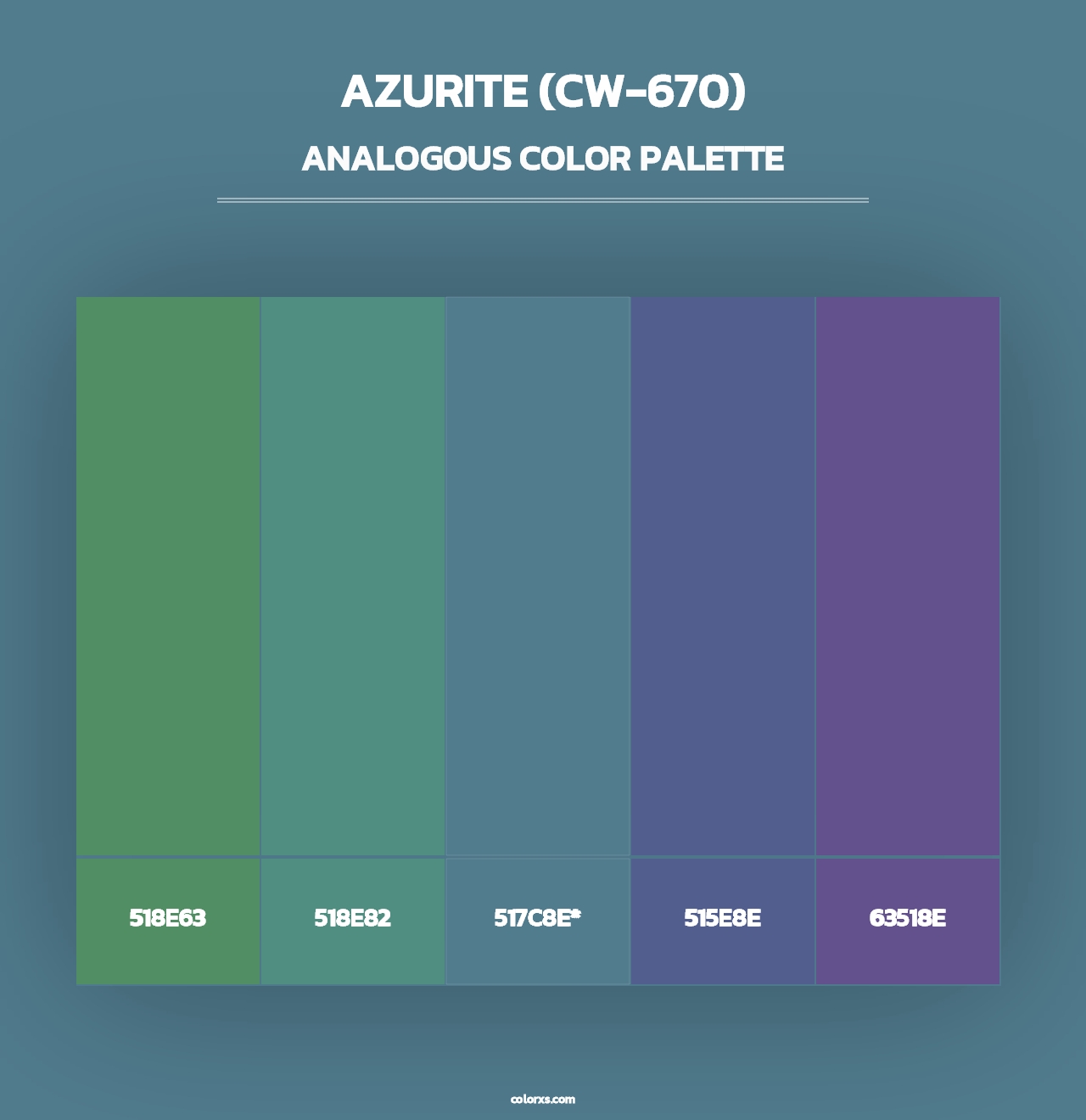 Azurite (CW-670) - Analogous Color Palette