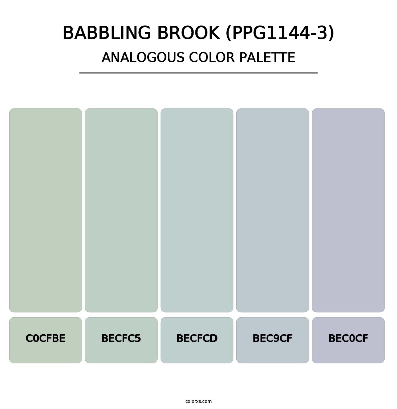 Babbling Brook (PPG1144-3) - Analogous Color Palette