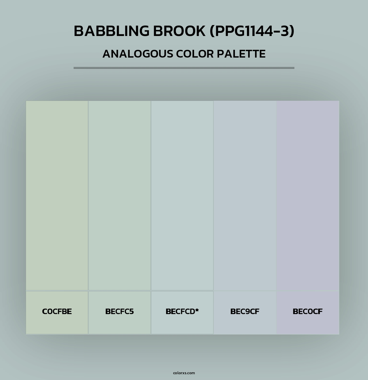 Babbling Brook (PPG1144-3) - Analogous Color Palette