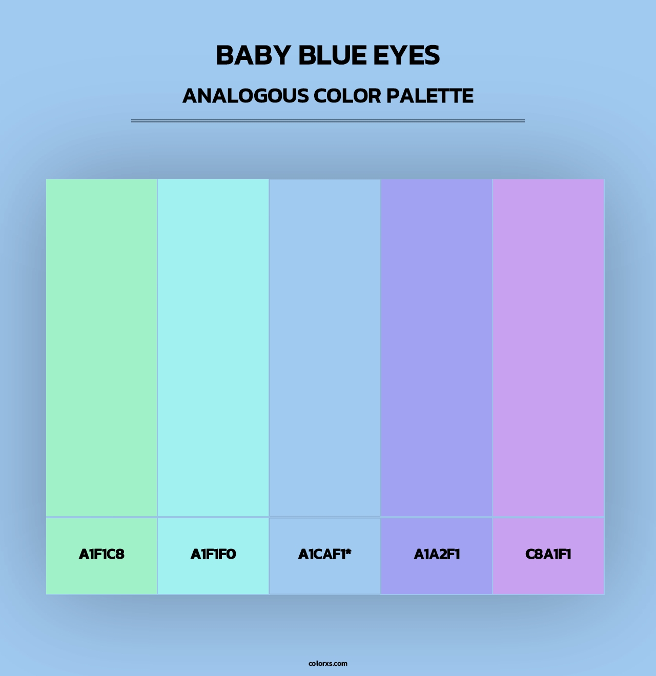 Baby Blue Eyes - Analogous Color Palette