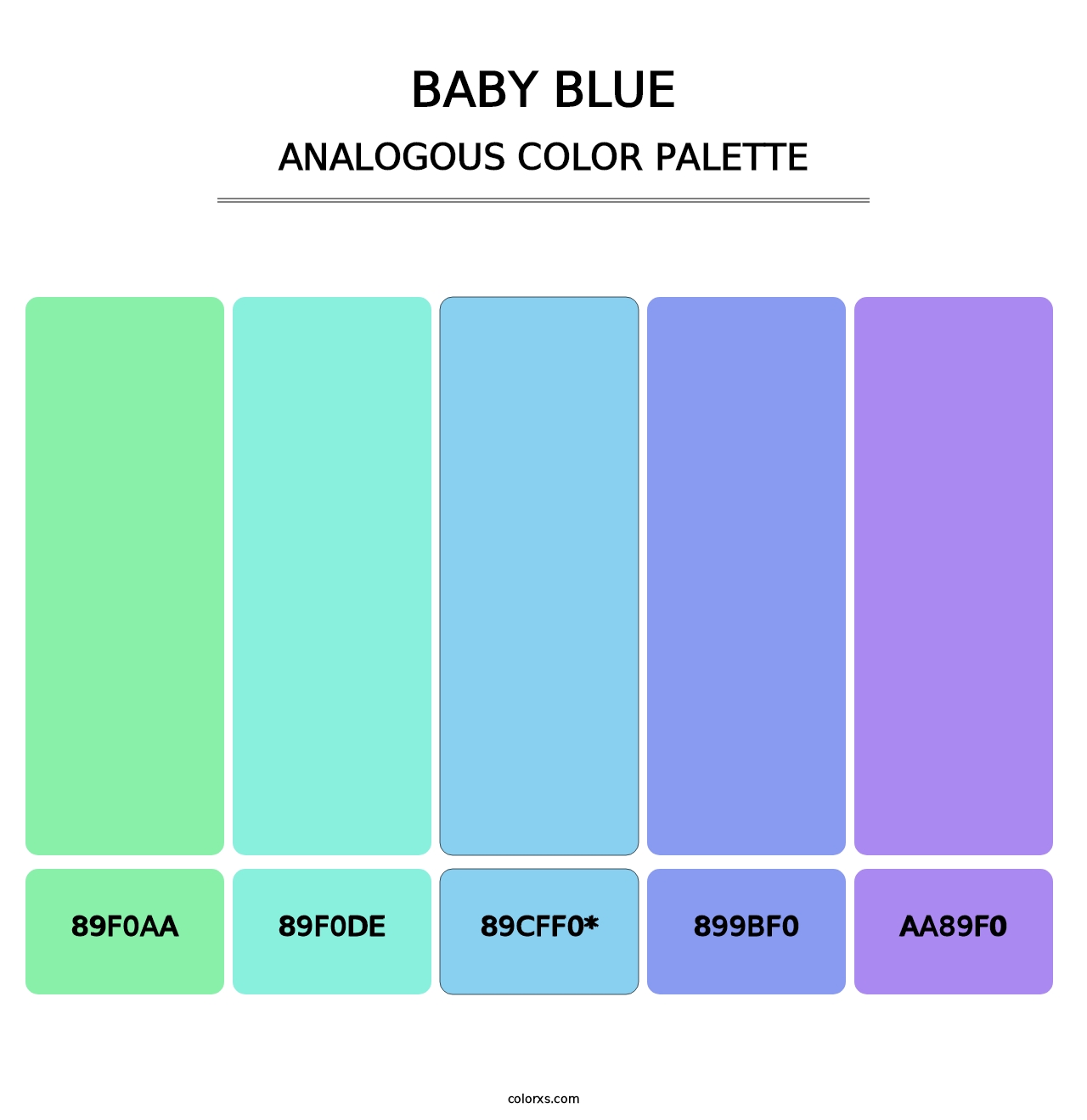 Baby Blue - Analogous Color Palette