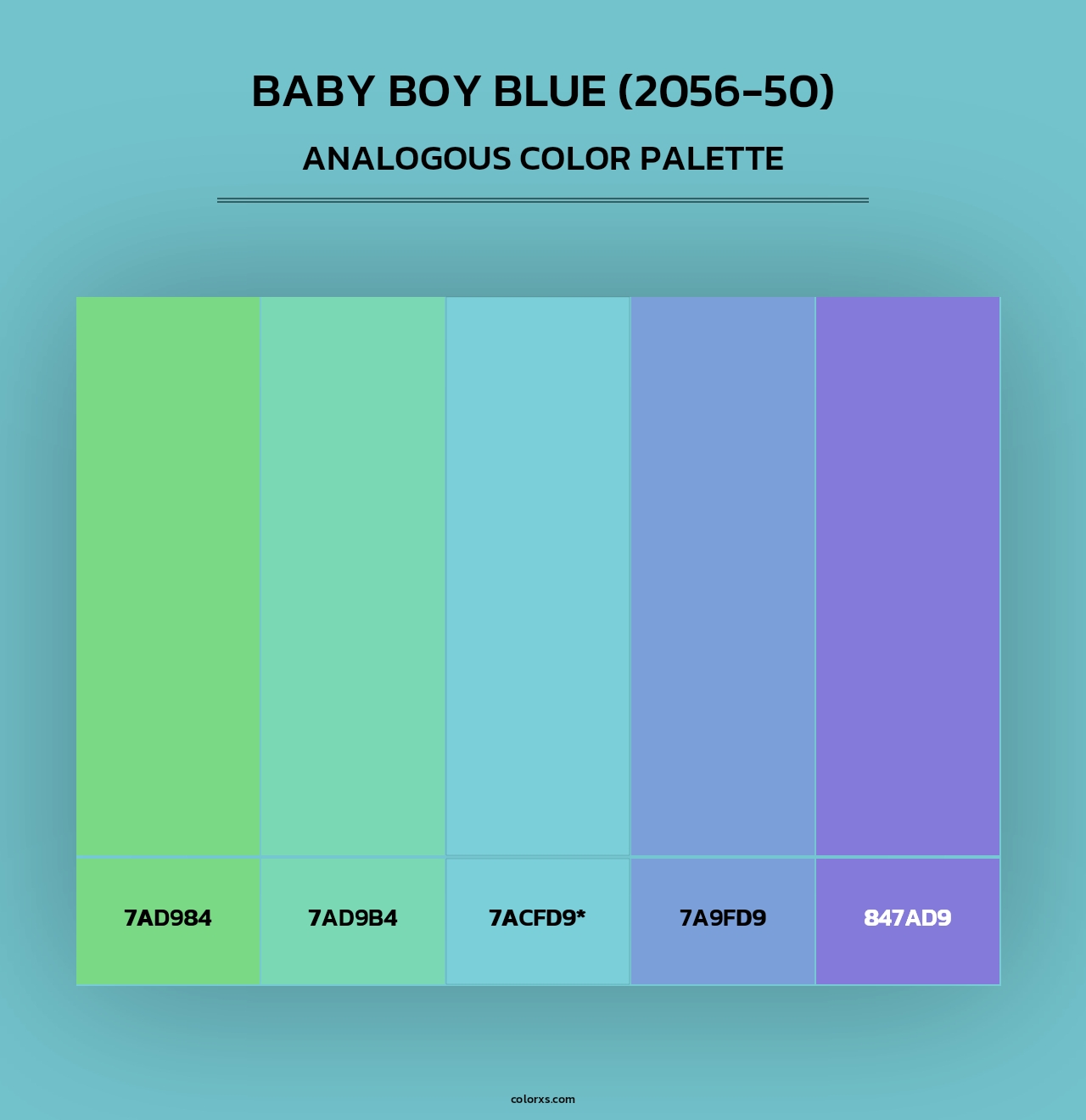 Baby Boy Blue (2056-50) - Analogous Color Palette
