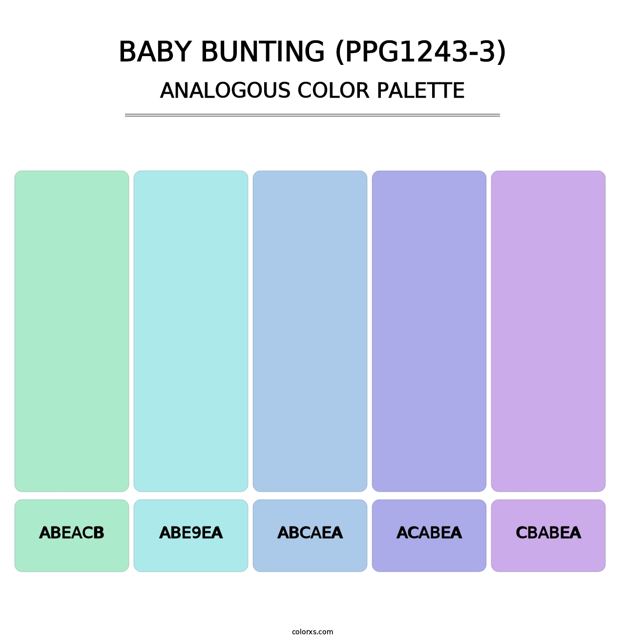 Baby Bunting (PPG1243-3) - Analogous Color Palette