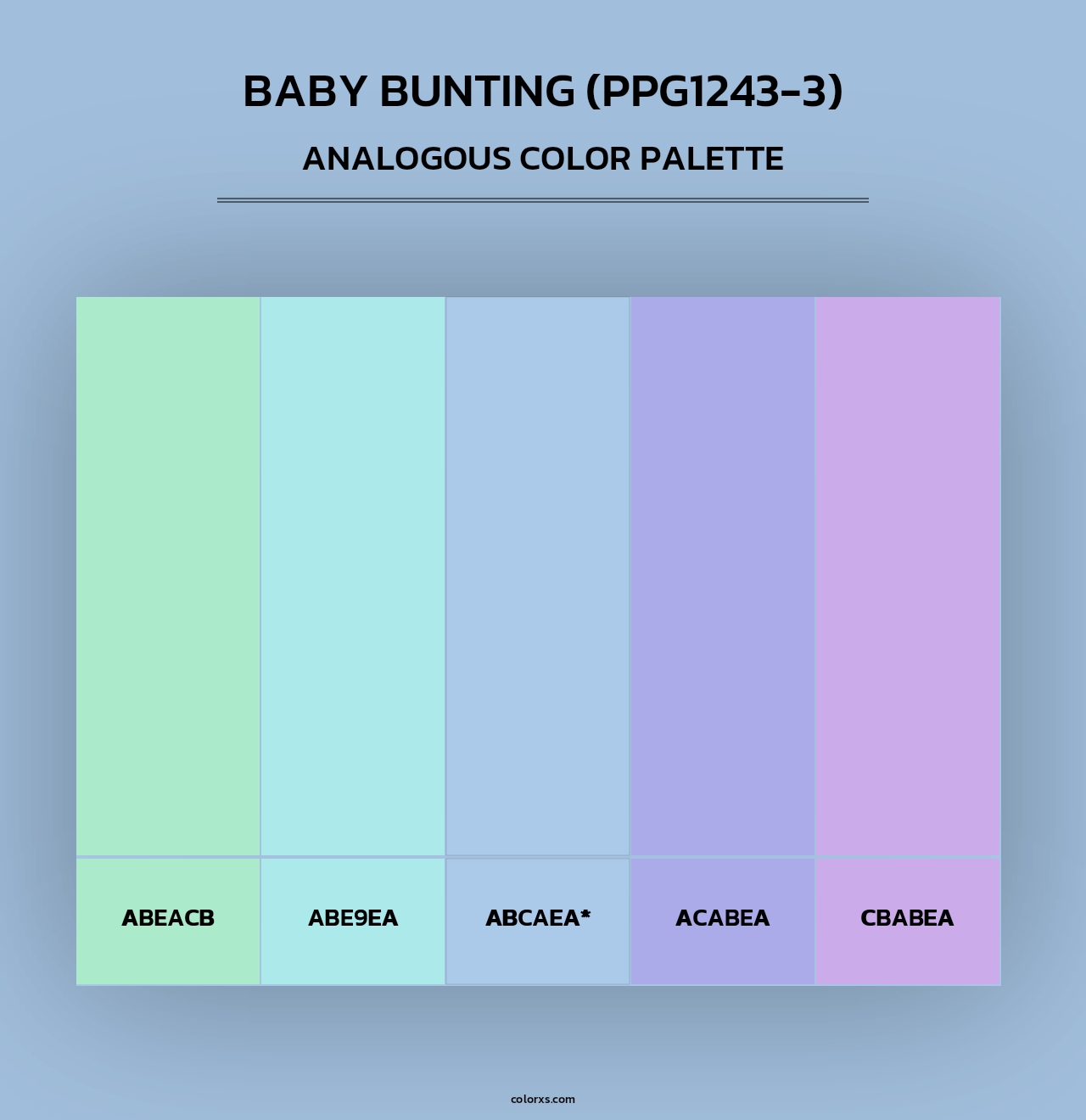 Baby Bunting (PPG1243-3) - Analogous Color Palette