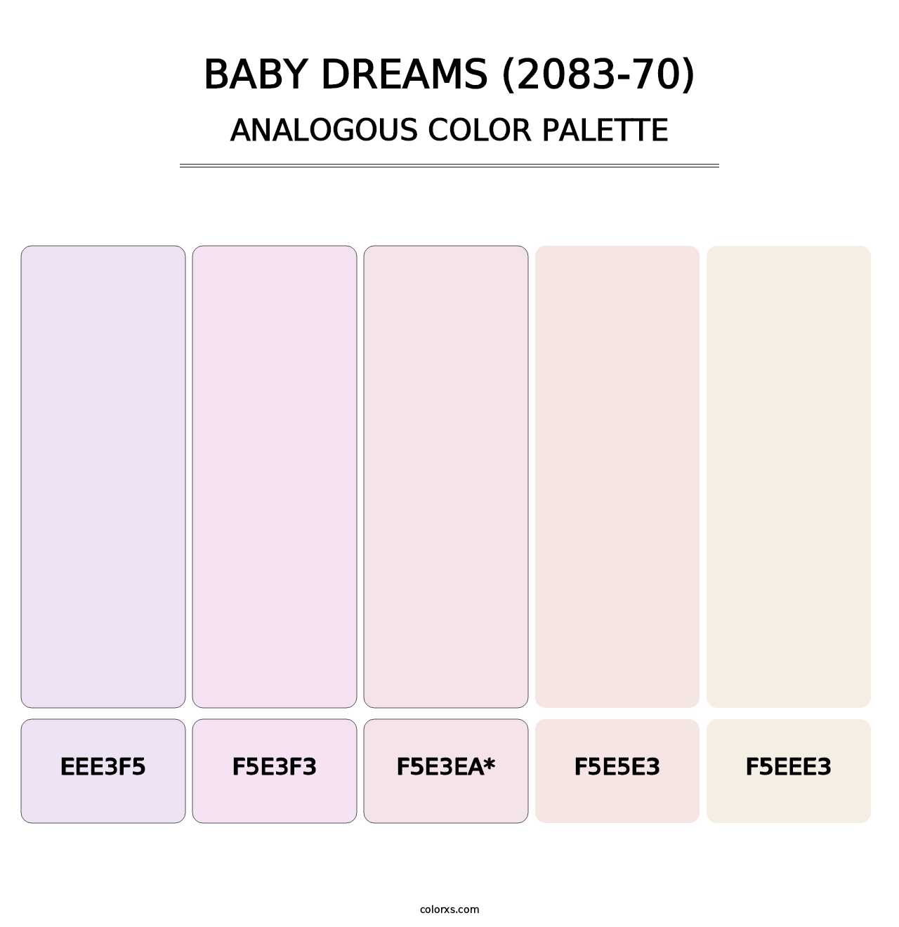 Baby Dreams (2083-70) - Analogous Color Palette