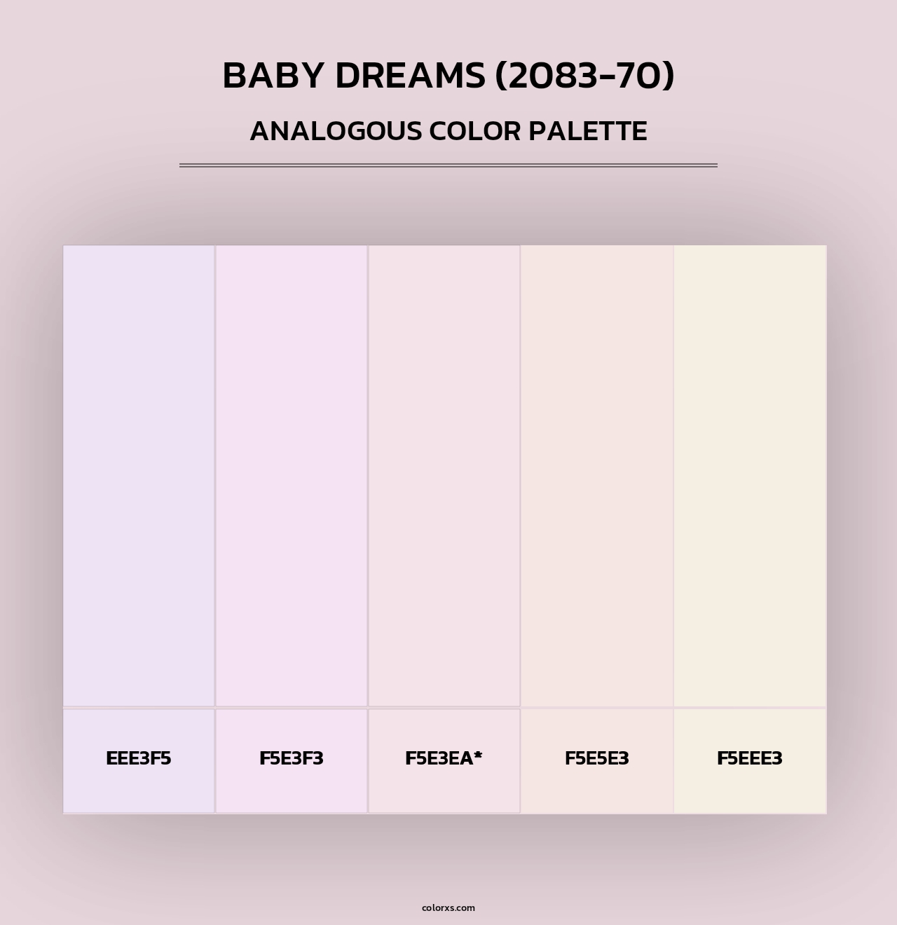 Baby Dreams (2083-70) - Analogous Color Palette