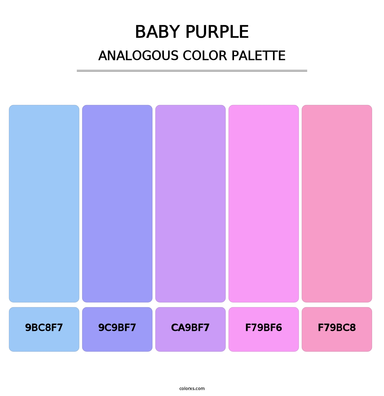 Baby Purple - Analogous Color Palette