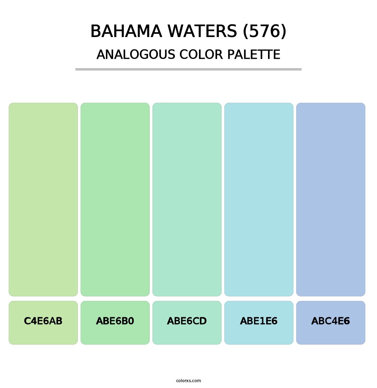 Bahama Waters (576) - Analogous Color Palette