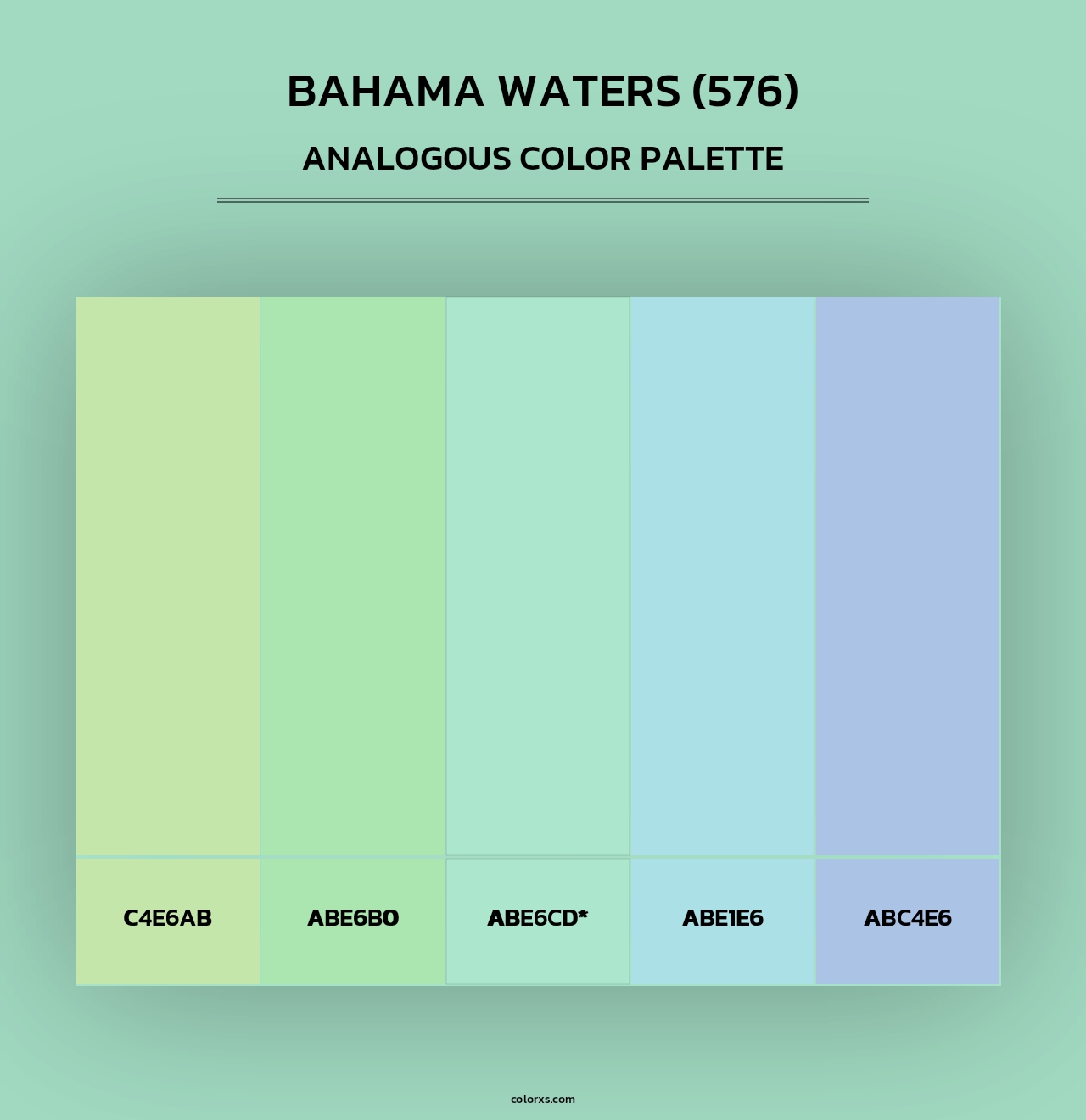 Bahama Waters (576) - Analogous Color Palette