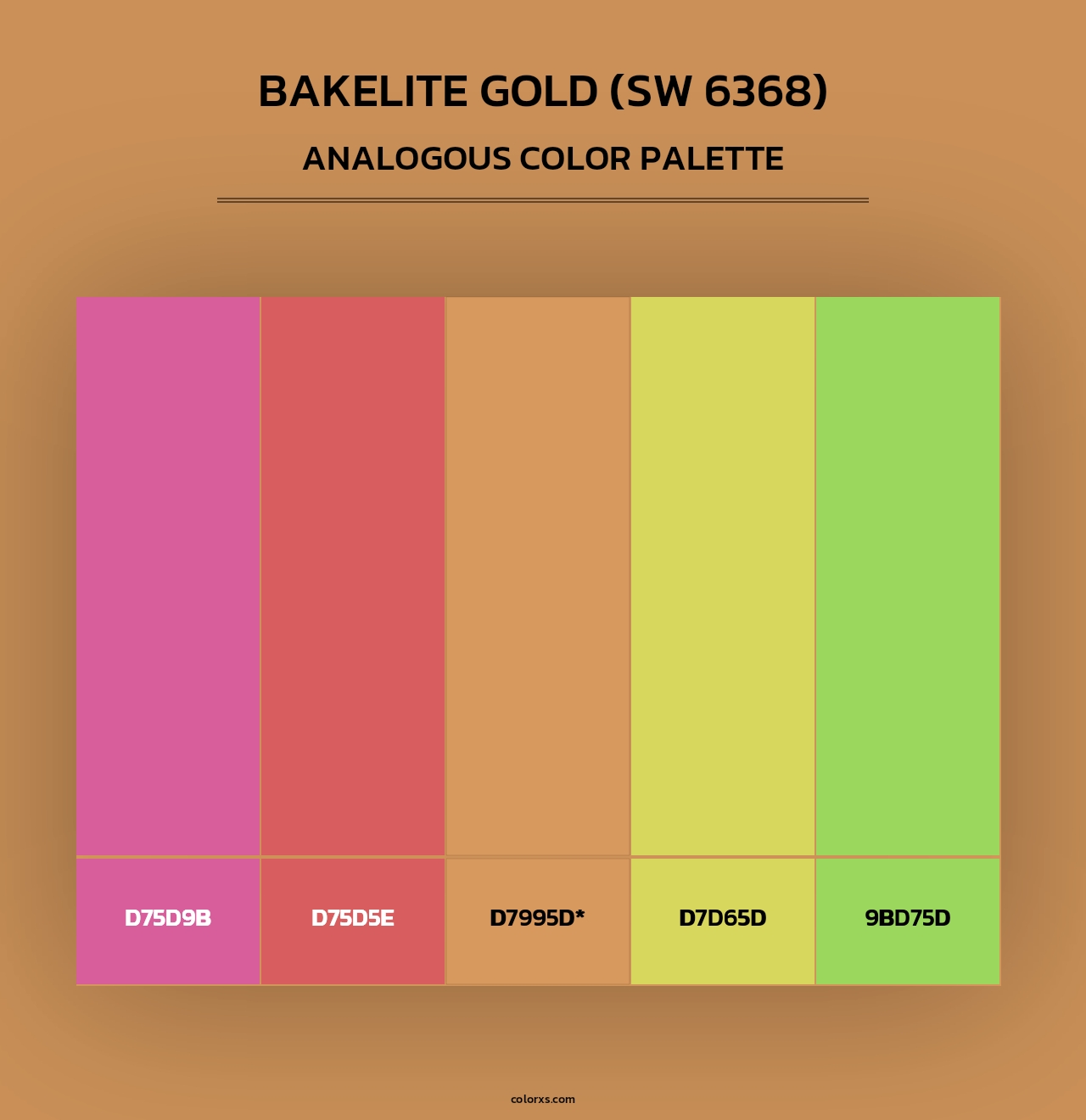 Bakelite Gold (SW 6368) - Analogous Color Palette