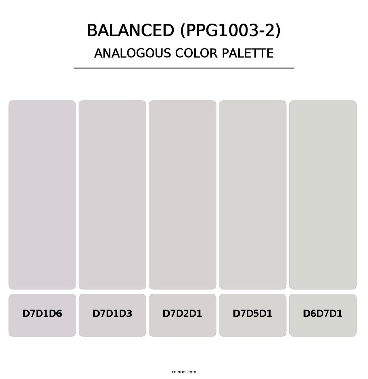 Balanced (PPG1003-2) - Analogous Color Palette