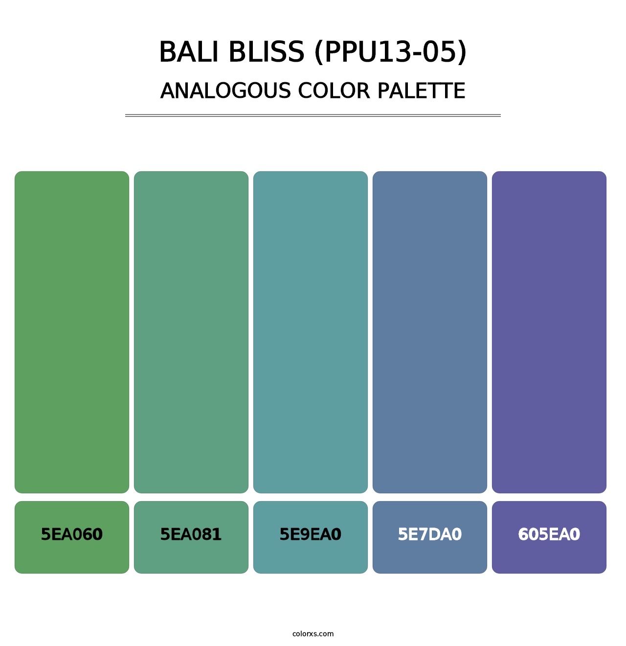 Bali Bliss (PPU13-05) - Analogous Color Palette