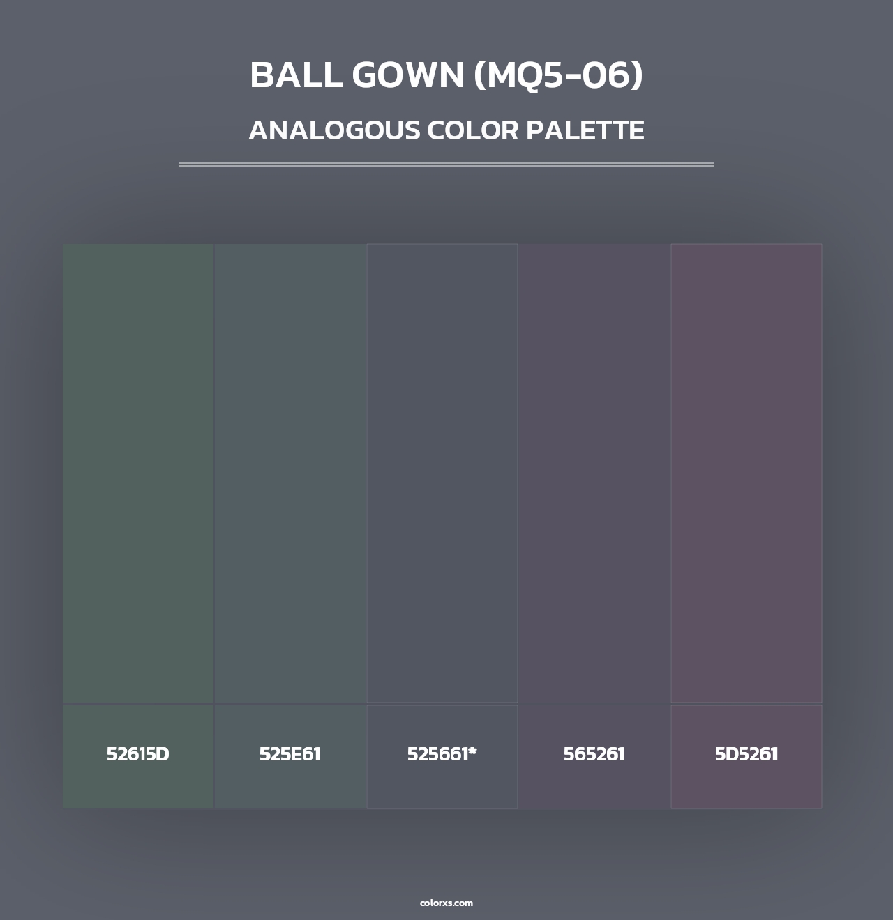 Ball Gown (MQ5-06) - Analogous Color Palette