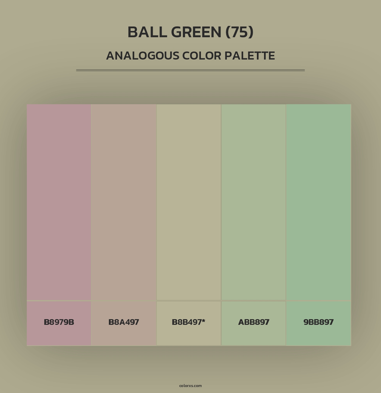Ball Green (75) - Analogous Color Palette