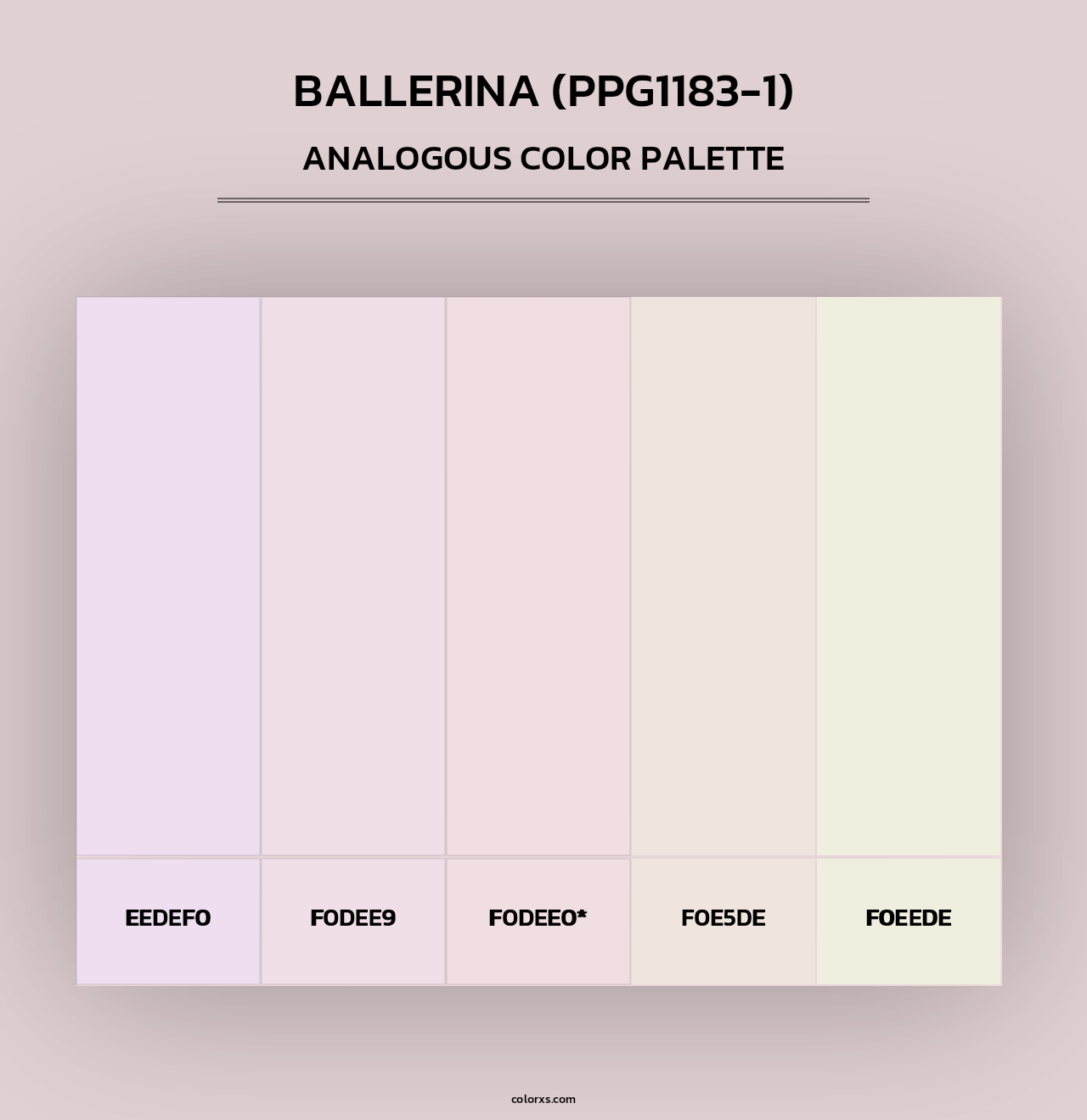 Ballerina (PPG1183-1) - Analogous Color Palette