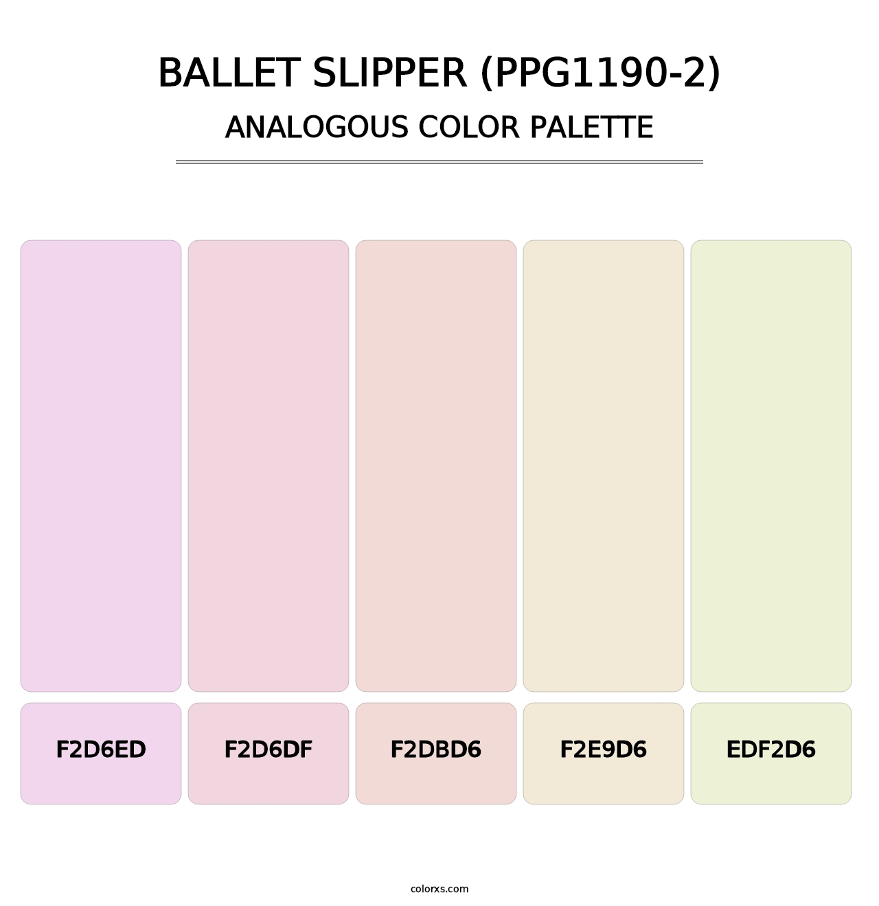 Ballet Slipper (PPG1190-2) - Analogous Color Palette