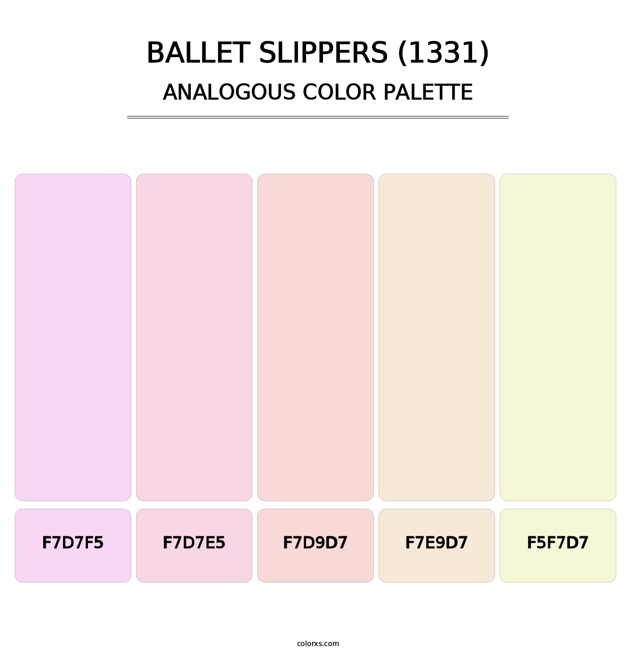 Ballet Slippers (1331) - Analogous Color Palette