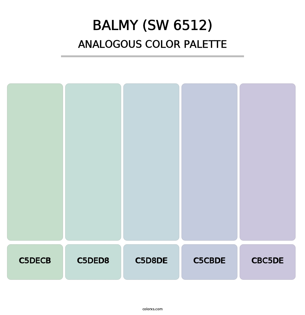 Balmy (SW 6512) - Analogous Color Palette