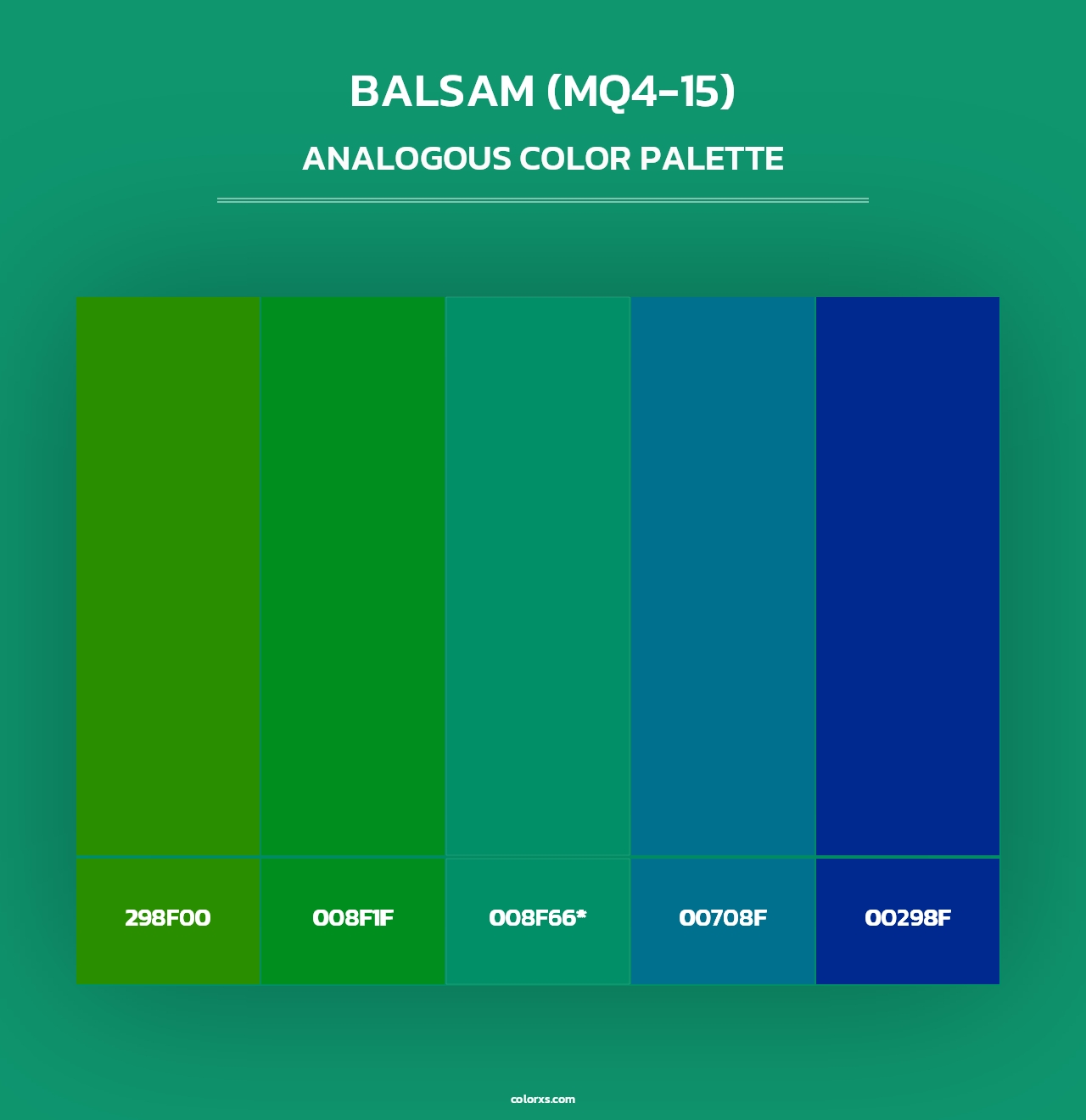 Balsam (MQ4-15) - Analogous Color Palette