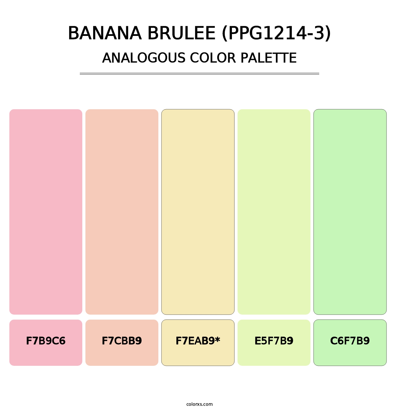 Banana Brulee (PPG1214-3) - Analogous Color Palette