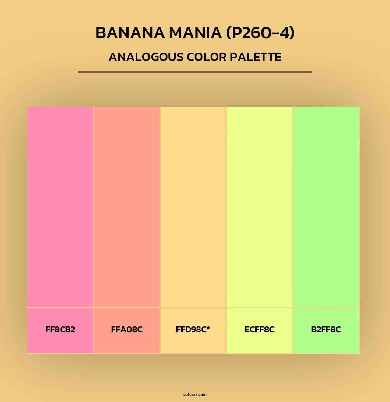 Banana Mania (P260-4) - Analogous Color Palette