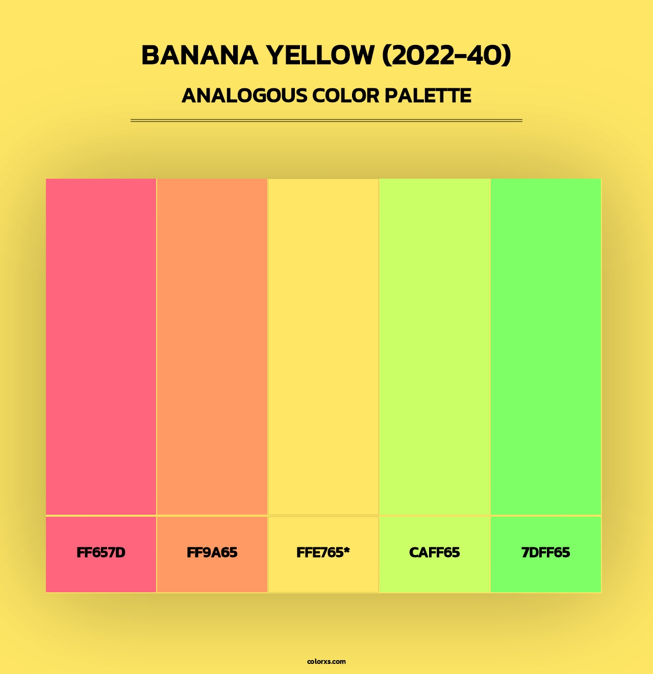 Banana Yellow (2022-40) - Analogous Color Palette