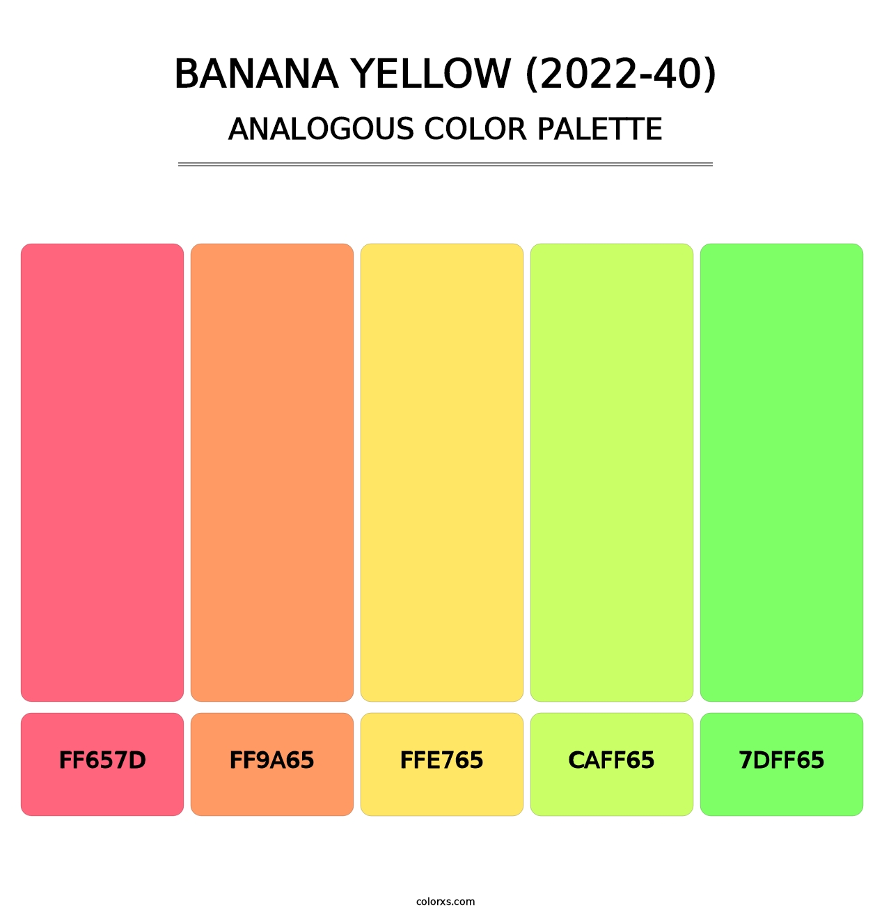 Banana Yellow (2022-40) - Analogous Color Palette