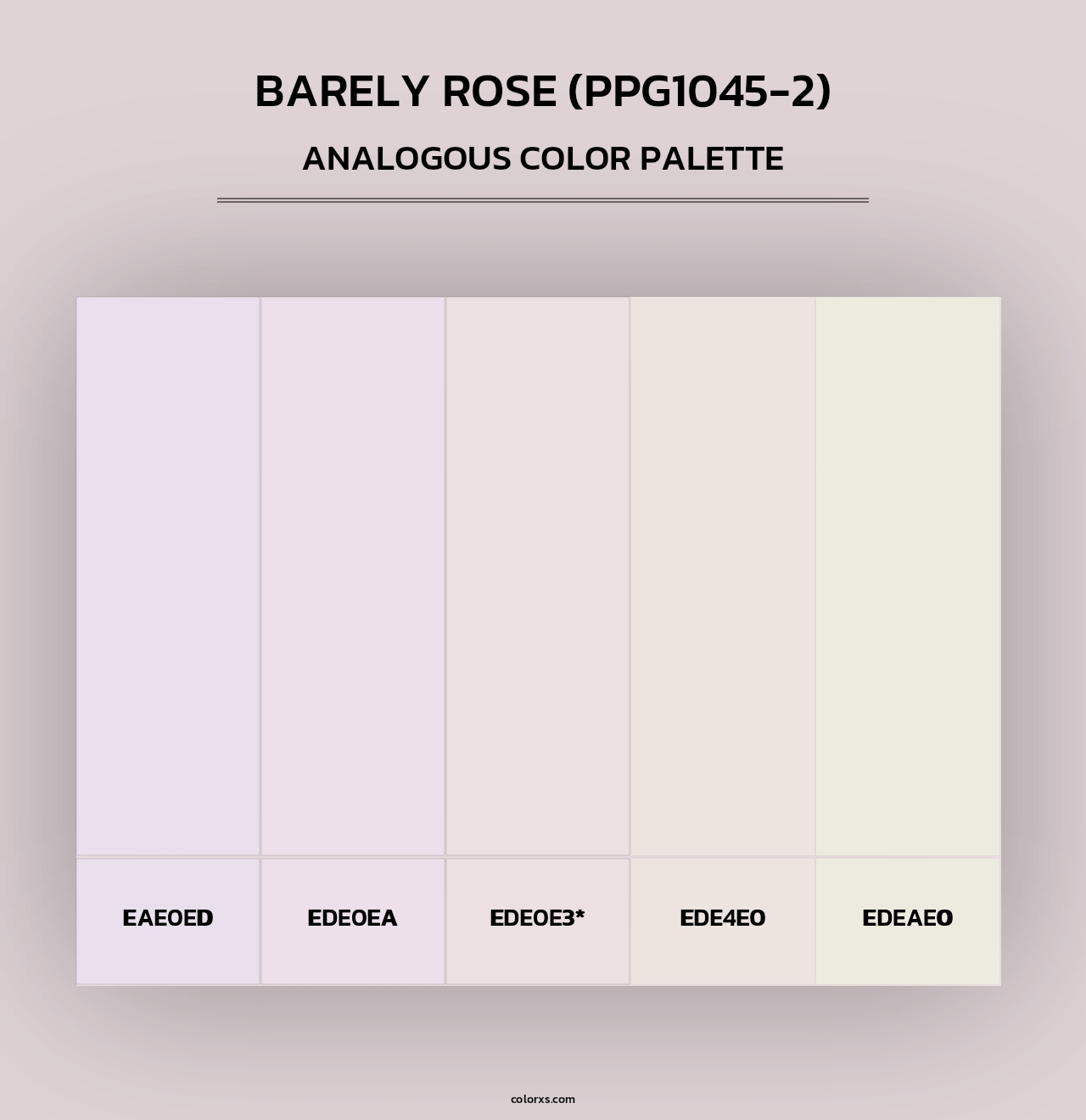 Barely Rose (PPG1045-2) - Analogous Color Palette