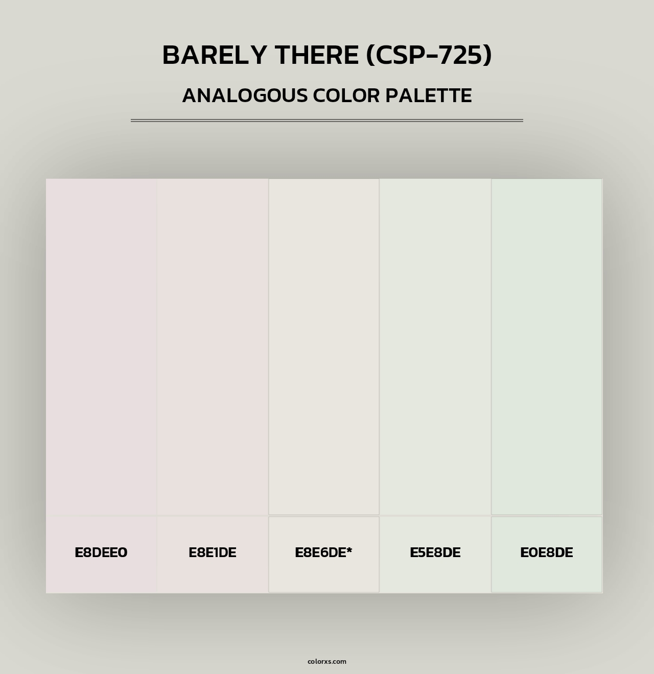Barely There (CSP-725) - Analogous Color Palette