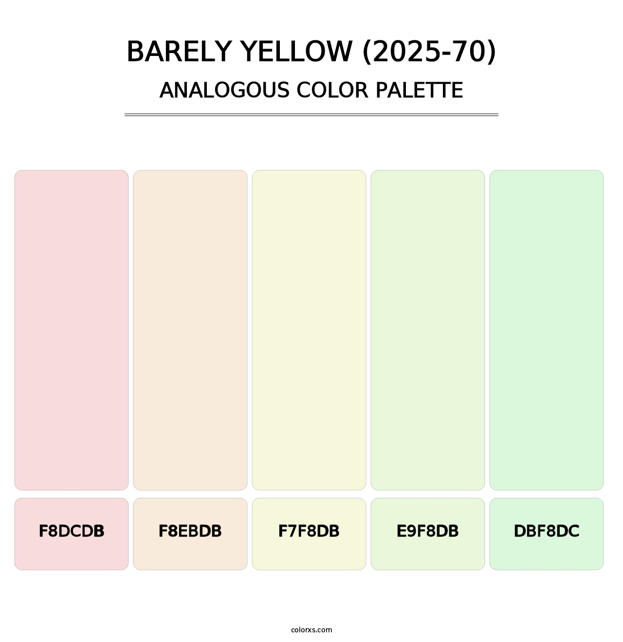 Barely Yellow (2025-70) - Analogous Color Palette